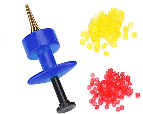 Fafeims Leichte Micro Köder Elastische Ringe Köder Clip Lockt Fischköder Pellet Bander Tool Angeln Terminal Tackle(Blau)