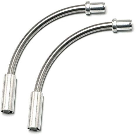 PZRT 2pcs Bike Bicycle V Brake Pipe V-Brake Noodles Linear Pull Brake Cable Guide Hose 90 Degree Bicycle Brake Parts