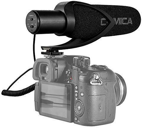 COMICA CVM-V30 PRO Shotgun Video Microphone Super-Cardioid Directional Condenser for Video Shooting, Meeting and Interview Universal for Camera and Camcorder (CVM-V30 PRO B(BLACK))