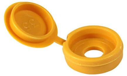 TIMCO Hinged Screw Caps Small Yellow - To fit 3.0 to 4.5 Screw