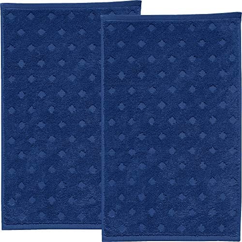 Erwin Müller Walk-Frottier Gästetuch 2er-Pack Baden Baden dunkelblau Größe 30x50 cm - extra saugstark, schnell trocknend, samtweich, mit Schlaufe