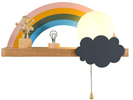 Kinder wandlampe wolke Dimmbar mit ZugSchalter, Modern Jungen wandleuchte Innen Mädchen Kinderlampe, Schlafzimmer Nachtlicht E27 Dekoration Wandbeleuchtung(Warmes Licht/Weißes Licht/Neutrales Licht)