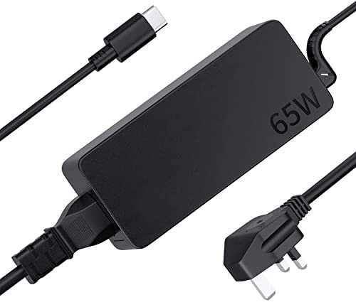 65W USB-C Laptop Charger for Lenovo ThinkPad X1 T14 T15 T480 T480s T490 T490s T580 X13 X280 X380 E14 E15 E480 E490 Lenovo Yoga 720 910 Chromebook C330 S330 100e 300e and Others Type C Power Adapter1