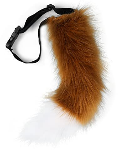 PPFINE Kunstpelz Fuchs Wolf Kostüm Katze Schwanz Kinder Erwachsene Cosplay Halloween Weihnachtsfeier