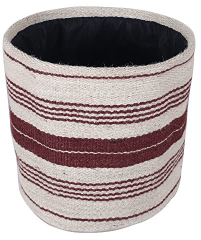 Jute-Pflanzkorb, moderner gewebter Korb für 25.4 cm Blumentopf, Boden, Innenpflanzen, 30.5x30.5 cm Aufbewahrungskorb, umweltfreundlicher Pflanzgefäß (30.5x30.5 cm cm, Blech ach 30)