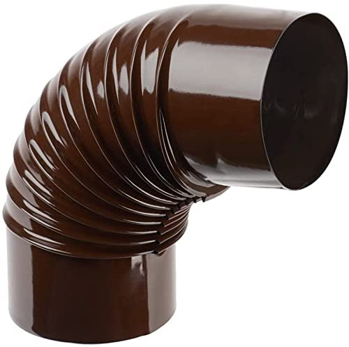 La zappa Coude d'angle pour poêle à bois en tôle d'acier (diamètre 120 mm/90 °, marron)