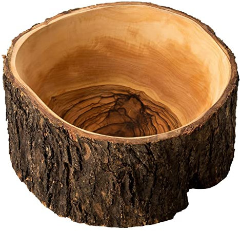 MaMeMi Bol à noix en bois d'olivier / bol décoratif/bol à collation/bol à fruits