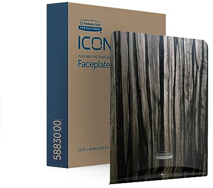 Kimberly-Clark Professional ICON-Blende 58830, Design Ebenholzmaserung, für den automatischen Rollenhandtuchspender; 1 Blende pro Verkaufseinheit