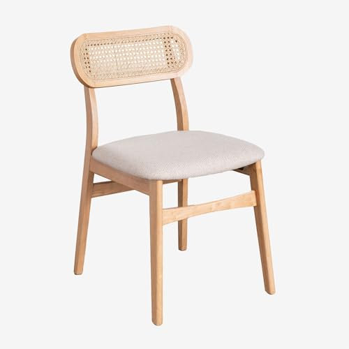 SKLUM Esszimmerstuhl aus Holz Leivel Braun Natur