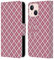 Head Case Designs Color De Rosa Caliente Plaid - Colección Pattern Carcasa de Cuero Tipo Libro Compatible con Apple iPhone 13 Mini