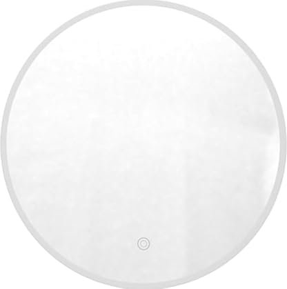 Essbhach Badspiegel Rund mit Beleuchtung, Badezimmerspiegel Antibeschlag, 6000 K Weißes Licht Led Badezimmer Spiegel mit Touch Schalter, Spiegel Bad mit Licht, 60 cm