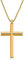 day.berlin Herren Kreuzkette in Gold 18k vergoldet, Halskette 60cm lang mit Kreuz Anhänger (35x21mm) stabile Venezianer Kette aus 316L Edelstahl, nickelfrei und wasserfest