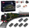 Mould King Technik Ferngesteuert Dampflokomotive SNCF 231 der Orient-Express-Französischen Eisenbahnen Zug Beleuchtung Bauklötze Set LED Licht Baukasten 3898 Stück Klemmbausteine Bausatz