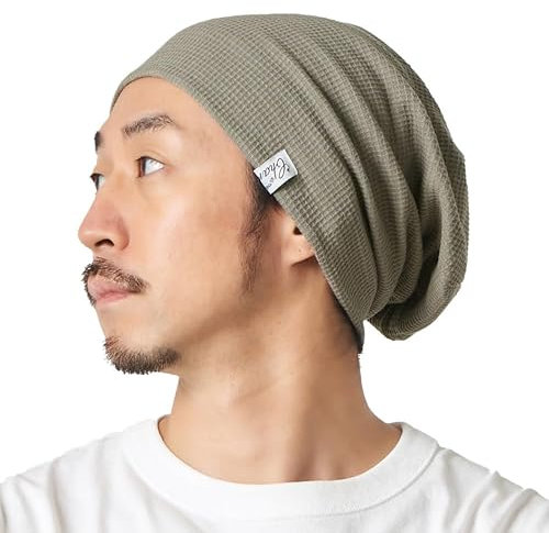 CHARM Slouchy Beanie Hut Baggy Baumwolle Strick-Mütze Elastisch Japanische Koreanisch Mode Sommer Winter Anthrazit (Style B)