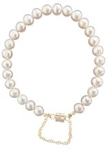 Baiyanor Bracciale con perle vere, bracciale con perle naturali, design unico, per donne e ragazze