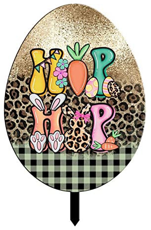 Osterstecker Rasenkunst Ig-Populäre Parterre Blumentöpfe Dekorationen Hofschild Acryl Gartendekorationen Karotte Osterei Dekoration