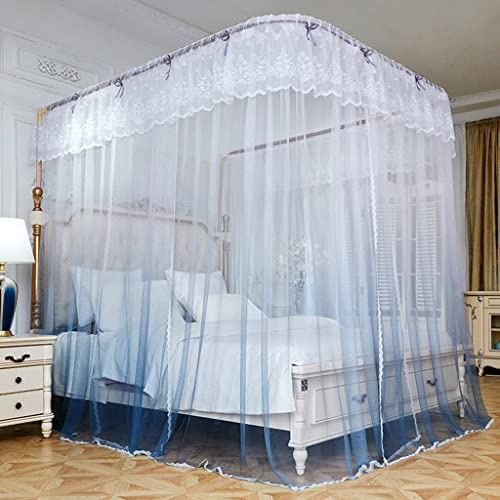 Moskitonetz für Doppelbett, tragbares Zelt, Reise-Moskitonetz, freistehend, mit einem Fach zu installieren, geeignet für Schlafzimmer (Farbe: Grau, Größe: 1,8 m Bett)