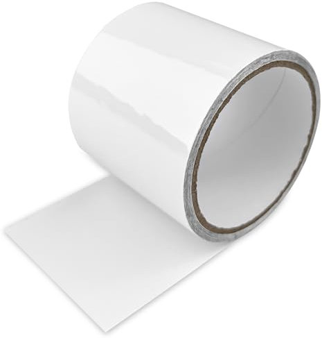 Lectorias Cinta de tela (8 cm x 5 m) Cinta Americana, Celo Transparente Extrafuerte Cinta Reparar Toldos Reparación Carpas, Adhesiva Parches Grandes para Piscinas con Agua