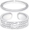 Love Ring Frauen,Ringe Set Silver Damen,Damenring Sterling Silber 925,Wasserfest,Herren,Stapelbare,Verstellbar,Dupes,Nagel Silberner CC Schmuck,Ideal Geschenk für Frauen Geburtstage