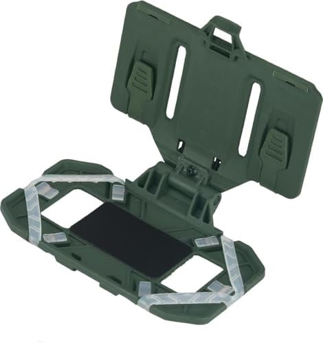 YHKEMA Tactical Plate Carrier Vest Attachments, Chest Phone Board Carrier Foldable Navigation Board for Outdoor Paintball Airsoft Hunting Game, Universal Chest Mount for Screen Size 4.7-6.7 (Green)