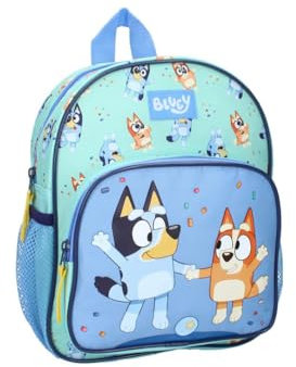 Bluey - Mochila y infantil para niño, escuela infantil - talla 29 cm - tirantes ajustables - idea de regalo