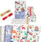 5 Stück Geschenkpapier Set, Süßes Cartoon Geschenkverpackungpapier, 70x50CM Kinder Packungen Geschenkpapier mit Farbband, Geschenkpapier Geburtstag Bunt Tiere für Party Hochzeit DIY