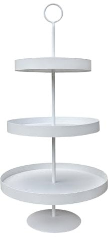 Grafelstein Etagere LENJA weiß aus Metall modernes Design 3-stöckige Metalletagere