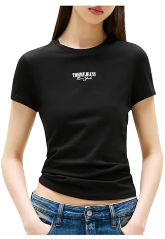 Tommy Jeans Women’s Short Sleeve Slim Essential Logo Cropped T-Shirt