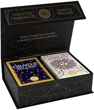 Dusserre - Minis Juegos Tarot de Marsella & Oracle Belline | Colector Cartomancie | Edición Limitada | Oráculo y Tarot Adivinatorio | Caja Rígida
