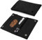 Portatabacco in pelle, multiuso in pelle, per tabacco, tabacco, tabacco, pieghevole, con scomparto filtro e porta piastrine, colore: nero