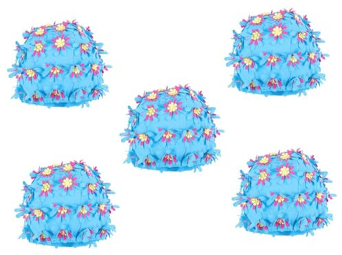 Mipcase Lot De 5 Bonnets De Bain Faits À La Main en Forme De Fleur pour Fille Bonnet De Bonnet De Bain Bonnet De Bain Chèvrefeuille Piscine Chapeau De Soleil