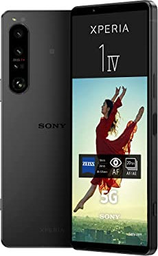 Sony Xperia 1 IV (5G Smartphone, 6.5 inch, 4K HDR 120 Hz OLED Display, Triple Camera with Optical Zoom (ZEISS T*), 3.5 mm Audio, Android 12, 256GB/12GB RAM, Dual SIM, Black (Renewed)