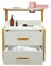 NoneDanGee Wandschrank, Salon-Wandschrank mit Schubladen und Haartrocknerhaltern, Hängend Nachttisch, Werkzeugschrank, Multifunktional Wandmontiert Hängeschrank 40 * 30 * 48cm (Gold＋Weiß)