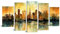 TODOAA Lot de 5 affiches Abstrait Tableau Decoration Salon Moderne, Graffiti Aquarelle Réflexion Ville Tableaux Toile, Murale Chambre Salle De Bain Cuisine Bureau - 100x200cm Encadrée(vert)
