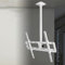 Soporte de techo ajustable de 360°, soporta pantallas planas y curvas de 12 a 55 pulgadas, blanco, adecuado para televisores LCD/LED, diseño que ahorra espacio, fácil instalación