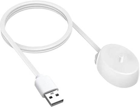 Replacement Inductive Charger for Oral-B Electric Toothbrush Waterproof Charging Base for Braun Pro 3 Vitality 100/600 Pro iO3/iO4/iO5/iO6 Junior Kids Genius X (Type 3757 Base) (USB Plug)