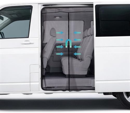 YGYQZ Moskitonetz Magnetisch für VW T5 T6 Schiebetür - Van Camping Zubehör | Magnet-Montage, vollflächige & lückenlose Abdeckung, Insekten- & Sonnenschutz, atmungsaktiv, weich, ideal für Camping.