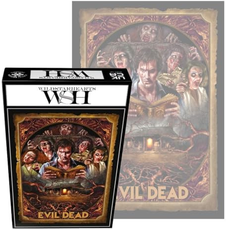 Evil Dead 1000 Piece Jigsaw Puzzle - Evil Dead Necronomicon - Classic Gothic Horror Movie Jigsaw; Eco Friendly Puzzle Gift for Adults & Families