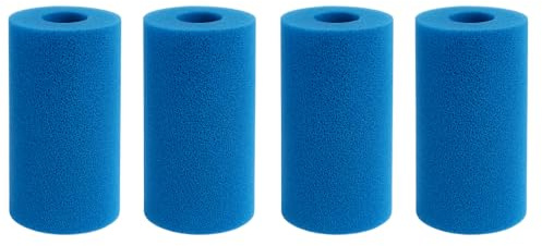 SINEA - Lot de 4 filtres Piscine en Mousse, Lavable, fabriqué en Europe, Compatible avec Toutes piscines, Filtration optimale