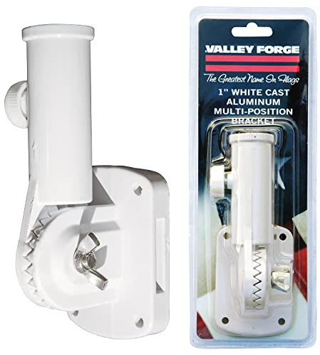 Valley Forge Flaggenmast-Halterung aus Aluminium, pulverbeschichtet, mehrere Positionen, robust und langlebig, gebaut, um dem Außenbereich und rauem Wetter standzuhalten, Flag