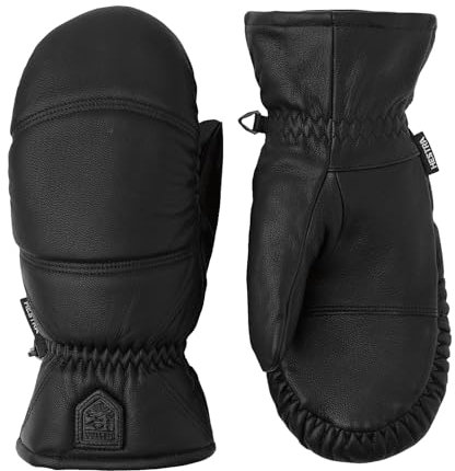 Hestra Winter-Skihandschuhe: Herren und Damen Lederbox für kaltes Wetter, Schwarz, 7
