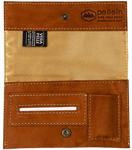 Pellein - Portatabacco in vera pelle Mexico - Astuccio porta tabacco, porta filtri, porta cartine e porta accendino. Handmade in Italy