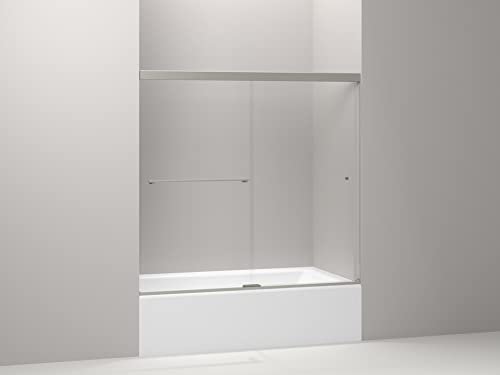 KOHLER Revel sliding bath door, 62H x 56-5/8 – 59-5/8W, with 5/16 thick Crystal Clear glass