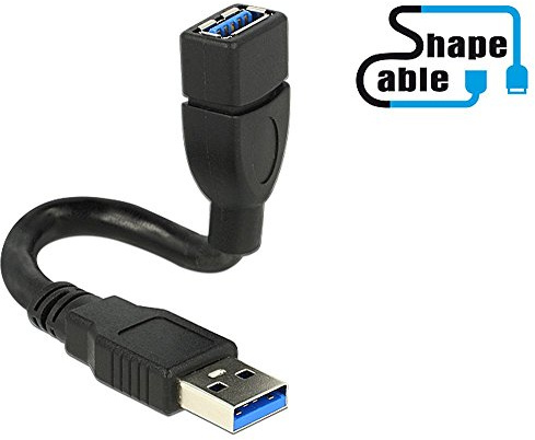 Delock 83713 Shapecable A Stecker-auf-Buchse USB 3.0-Kabel 15 cm