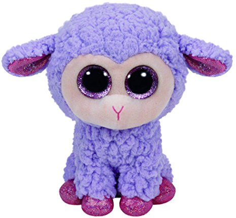 TY Carletto 36171 36171 Lavender with Glitter Eyes, Beanie Boo's, Easter Limited Lamb, 15 cm, Purple
