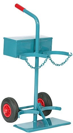 SCAPP Gasflaschenwagen für 2 x 20L Gasflaschen, mit Werkzeugkasten und Luftbereifung