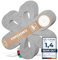 LoFelt® Pfannenschoner & Stapelschutz für Pfannen, Töpfe, Schüsseln und noch mehr Küchenutensilien - 5 Stück in L Ø 32cm - Pfannenschutz Topfschutz aus Filz in Hellgrau - Blumenform