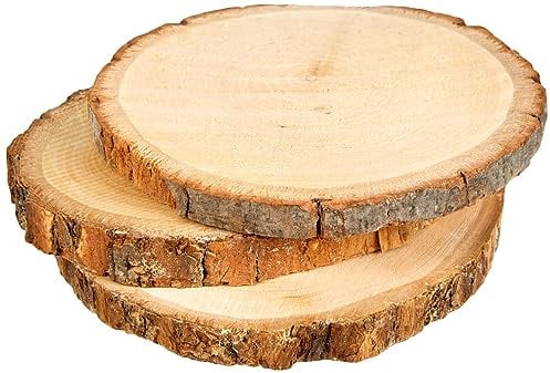 Rayher 65201000 Disque en bois, naturel, 10-12cm ø