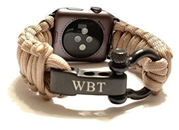 Taktische Kombination 550 Paracord-Armband mit robustem Armor Gehäuse für Apple Watch 42 mm & 44 mm mit Edelstahlbügel für Serie 4, 3, 2, 1