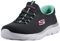 Skechers Femme SUMMITS Sneaker, Gris Anthracite Vert, 39 EU